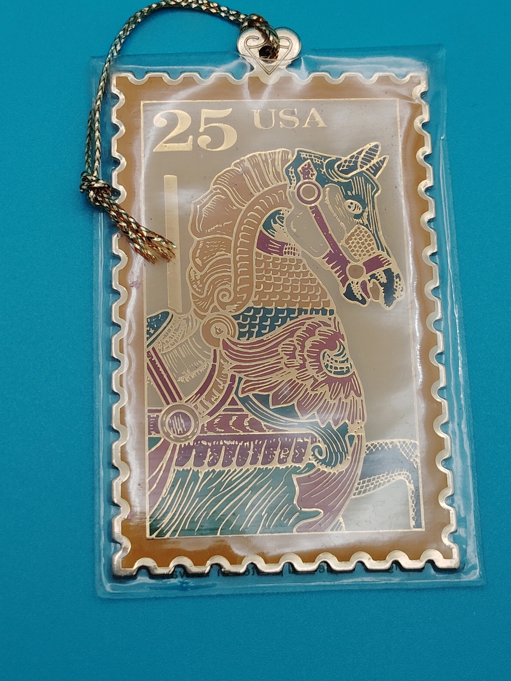 Gold Carousel Horse Stamp Christmas Ornament - Women Accessories